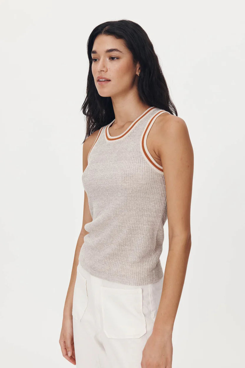 Hubert Knit Tank - Oat Marle