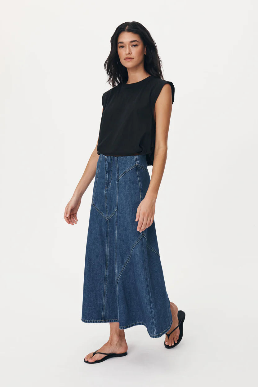 Jeanette Denim Midi Skirt