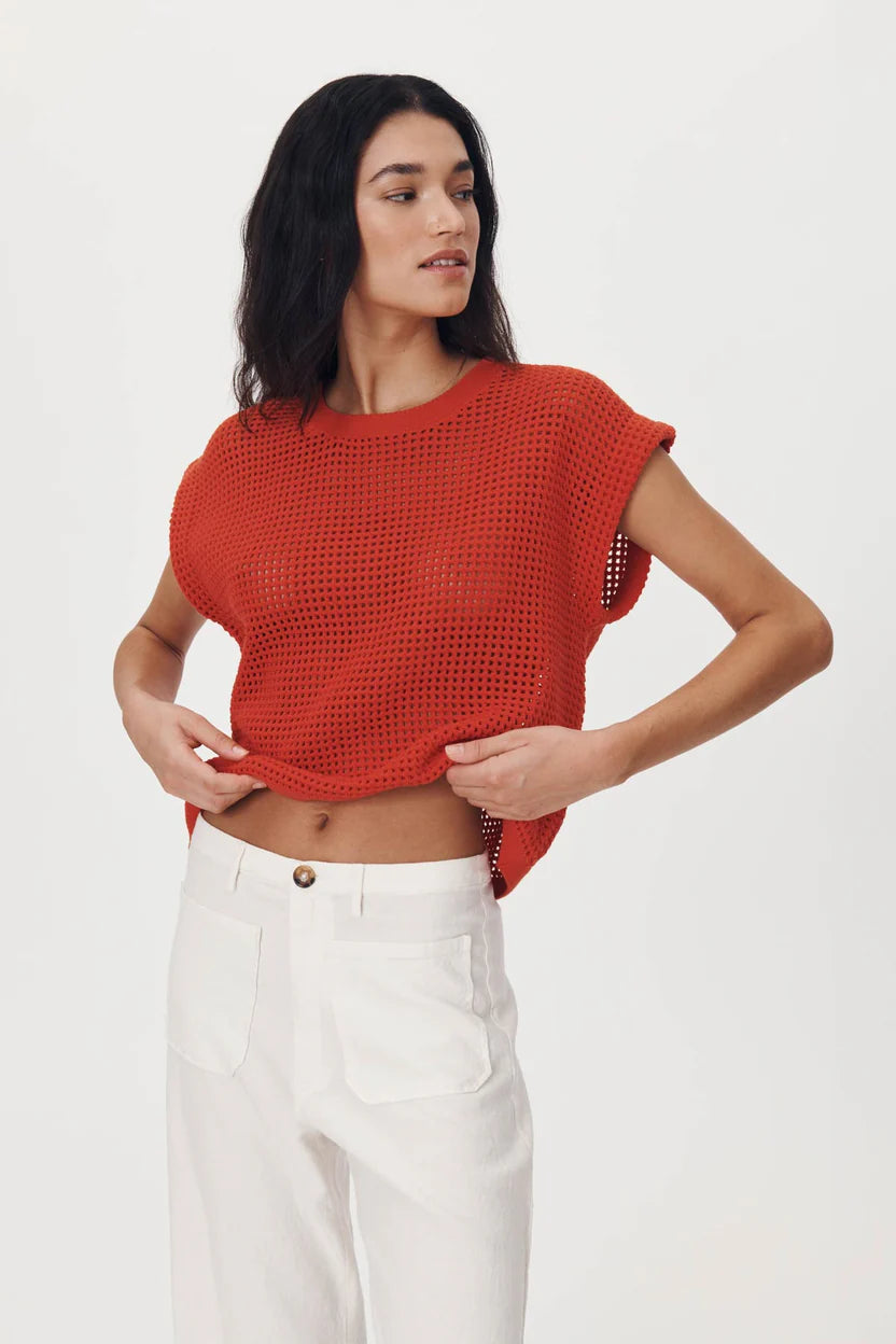 Mimi Knit Top - Candy Red