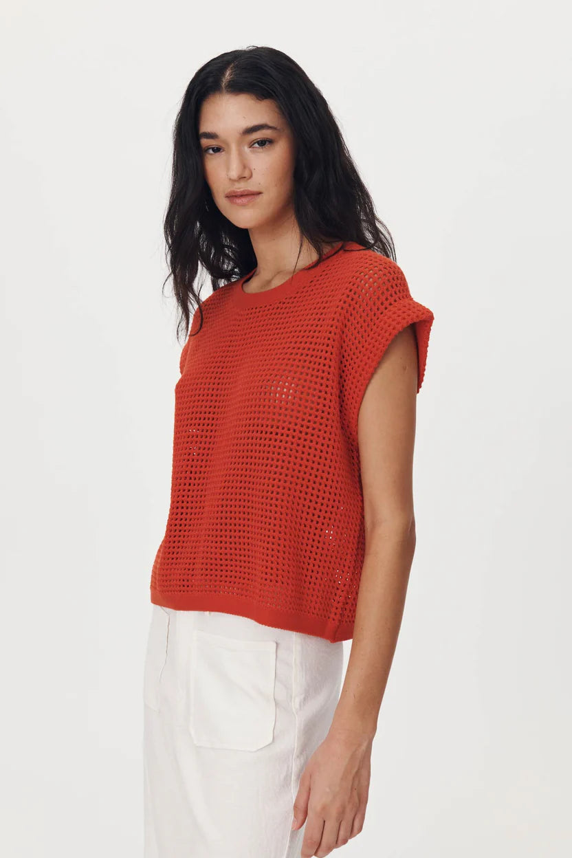 Mimi Knit Top - Candy Red