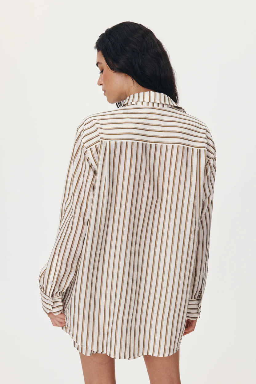 Romona Stripe Long Sleeve Shirt - Sienna