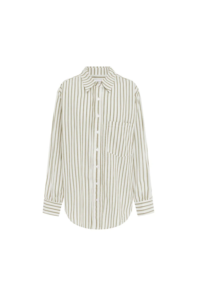 Romona Stripe Long Sleeve Shirt - Sienna